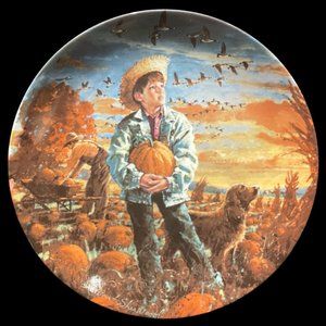 Vintage Stewart Sherwood Collector Plate "Autumn Yearnings", 1988